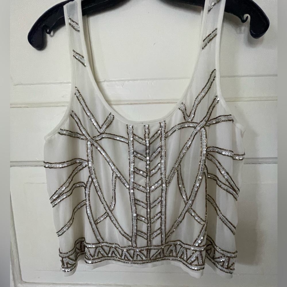 Tart embellished sleeveless crop top side S